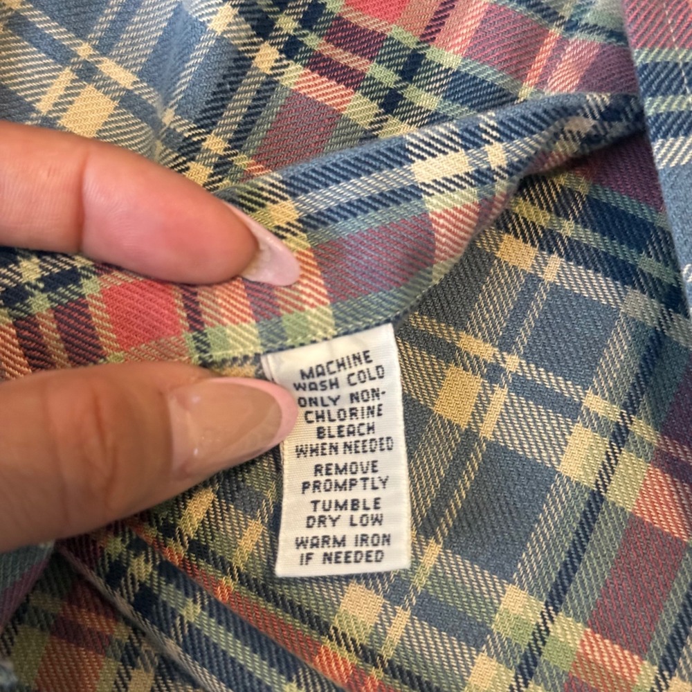 Ralph Lauren Classic Fit Mens XL Plaid Button Down Shirt Blue Red Yellow Cotton - Picture 6 of 11